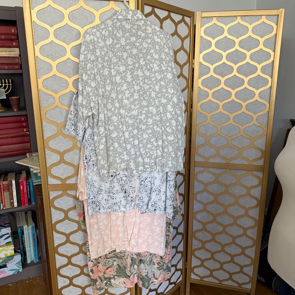 Vintage Blouse Lot (4) - Alfred Dunner & Russ Size XL Floral Button-Up Shirt - Picture 3 of 16